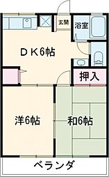 レトア元町 2DKの間取図画像