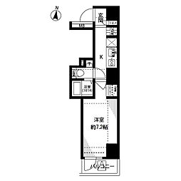 プレール・ドゥーク錦糸町3 1Kの間取図画像
