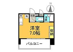 ロイヤルパレス清水台 ワンルームの間取図画像