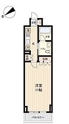 プラティーク清澄白河 1Kの間取図画像