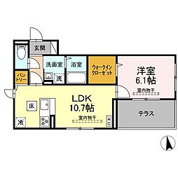 Delight 1LDKの間取図画像