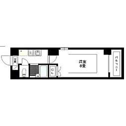 タウンコート児島 1Kの間取図画像