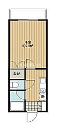 ファインビュー2 1Kの間取図画像