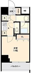 リテラス大島 1Kの間取図画像