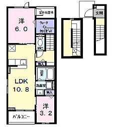 レントンハウス 2LDKの間取図画像