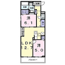 ベルアージュ 2LDKの間取図画像