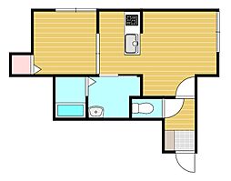リーベラル 1DKの間取図画像