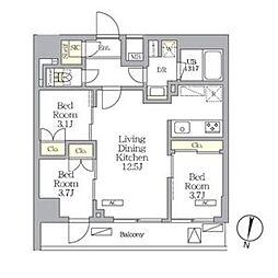NOGATA RESIDENCE 3LDKの間取図画像