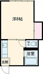 リリィハイツ 1Kの間取図画像