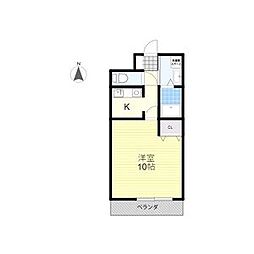 MRR宇都宮 1Kの間取図画像