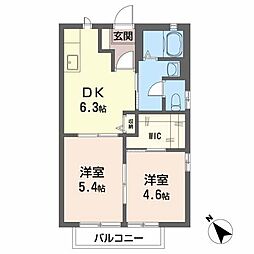 ケンタウルスγ 2DKの間取図画像