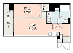 ラ・シック九品寺 1LDKの間取図画像