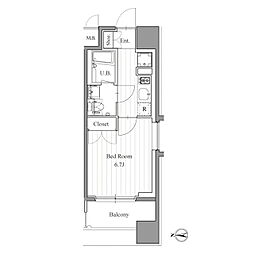 フィットエル森下 1Kの間取図画像