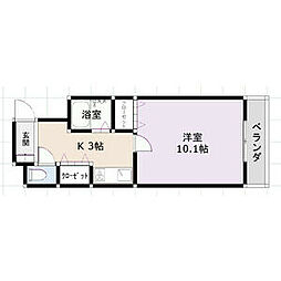 マンションセレクト1 1Kの間取図画像