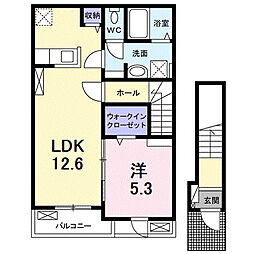 メゾン リアン 1LDKの間取図画像
