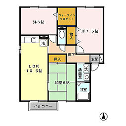 プレミールカドマ 3LDKの間取図画像