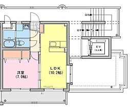 M10.牟田町1 1LDKの間取図画像