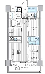 テラ蚕糸の森 2LDKの間取図画像