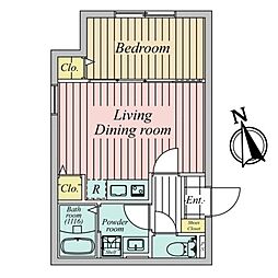 Yolk江古田 1LDKの間取図画像