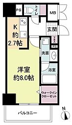 ウェルブライト博多ステーション 1Kの間取図画像