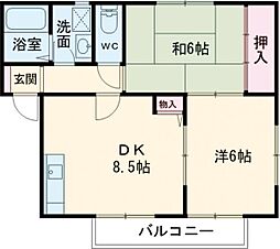 トムハイツ 2DKの間取図画像