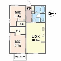 ディアス山本 3Kの間取図画像