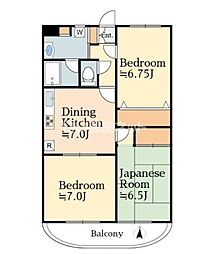 クラウンハウス 3DKの間取図画像