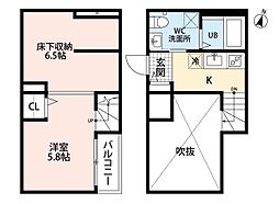 ディアコート琴平 ワンルームの間取図画像