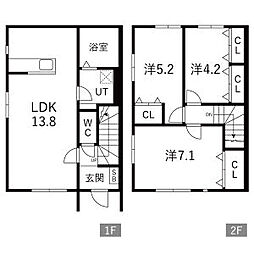 GRAND GARDENII(A棟) 3LDKの間取図画像