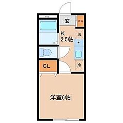メゾンルミエール 1Kの間取図画像