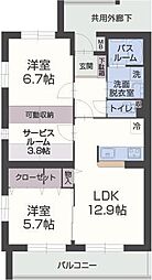 アヴィエント 2SLKの間取図画像