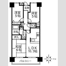 プレステージ土山 3LDKの間取図画像