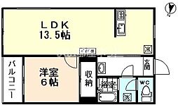 エルナード大泉 1LDKの間取図画像