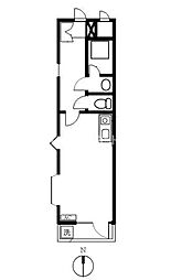 リブ・アパートメント河辺 ワンルームの間取図画像