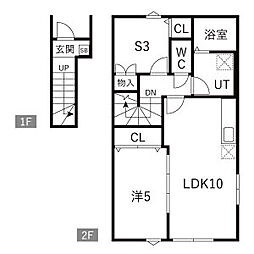 EQUUS C棟 1SLDKの間取図画像