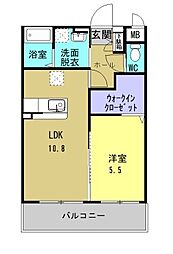 EspoirMaria 1LDKの間取図画像