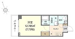 Daiwaテラス府中 1Kの間取図画像