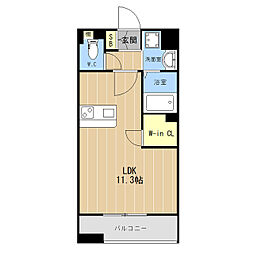 LIBTH-水前寺 ワンルームの間取図画像