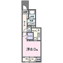 エステートT・D 1Kの間取図画像