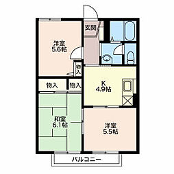 アネックス・ヒロセA 3Kの間取図画像