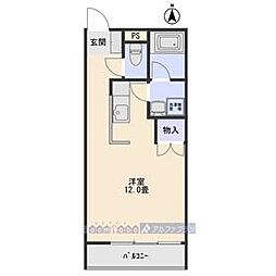 レジデンス輝樹1 ワンルームの間取図画像