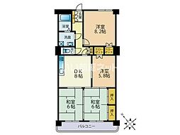 イマージュ安部山公園 4DKの間取図画像