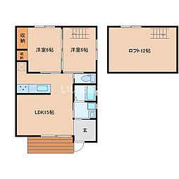 シャノワール12-8 2LDKの間取図画像