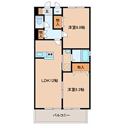 フィリオ泉中央 2LDKの間取図画像