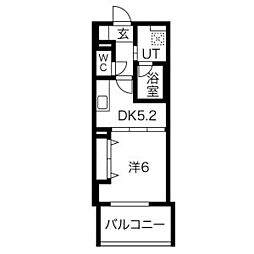 さくらヒルズニシキプラチナムレジデンス 1DKの間取図画像