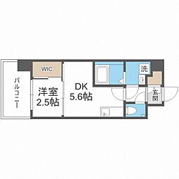 セレニテ福島プリエ 1DKの間取図画像