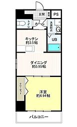 トレステーラDuva 1DKの間取図画像