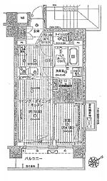 サットンアリビオ八王子 1LDKの間取図画像