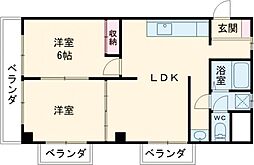 新泉ビル 1LDKの間取図画像