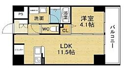 エール茨木本町 1LDKの間取図画像